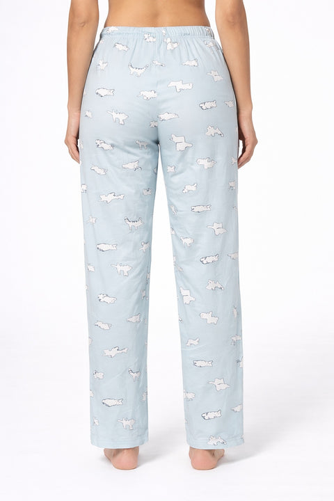 Camey Women's Printed Pyjama Pants, Floral Pattern, Sleepwear