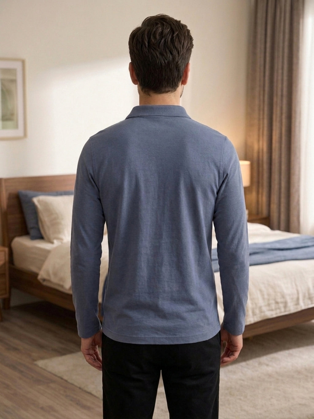 Camey Men's Solid Full Sleeve Polo T-Shirt For Men with Pocket