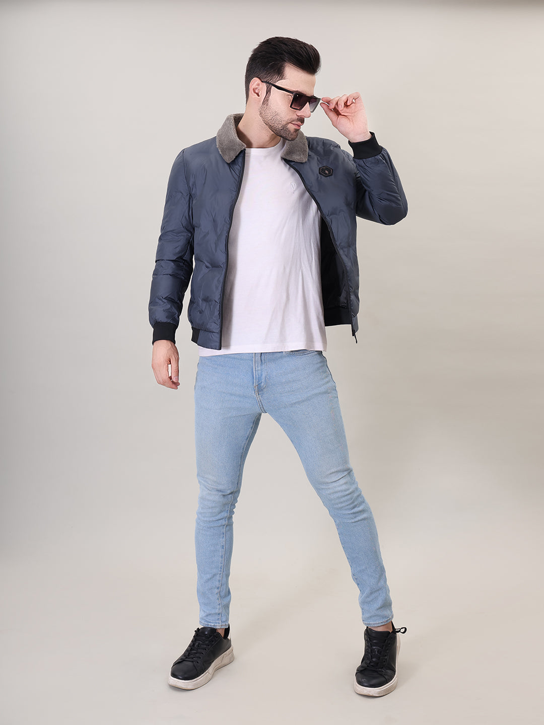 Airforce Spread Collar Puffer Jacket for Mens