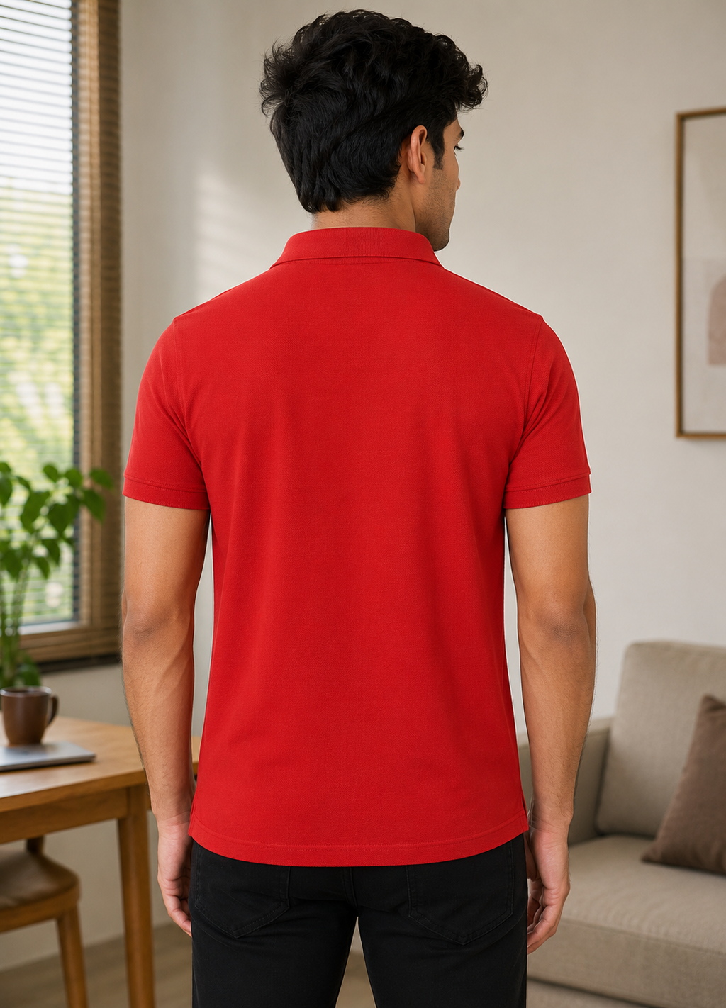Men's Cotton Matte Polo Collar T-Shirt for Men