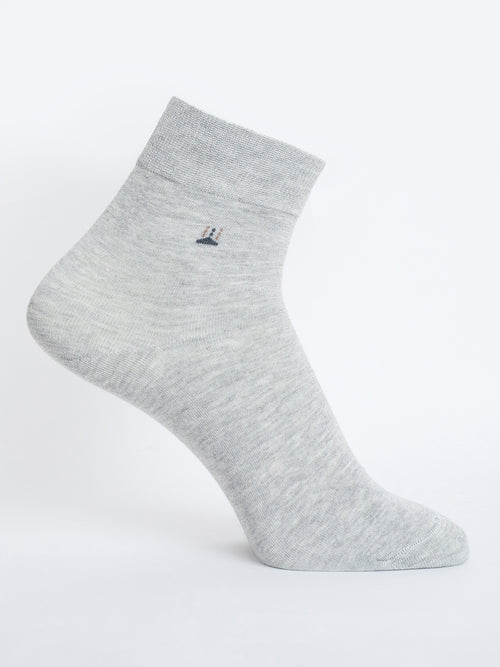 Ankle Length Cotton Socks, Pack of 3, Asst Colors