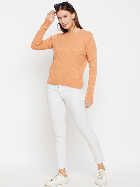 Women Woolen winter full sleeve Round Neck top|Sweater