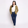 Women’s Embossed Fabric Auli Laser Cut Pattern Hoodie Sweatshirt – Full Sleeve, Zipper Front