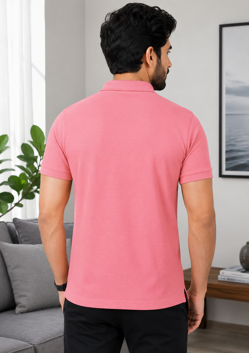 Men's Cotton Matte Polo Collar T-Shirt