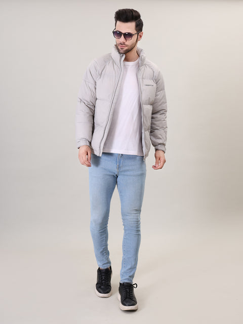 Men's Stand Collar Puffer Jacket for winter