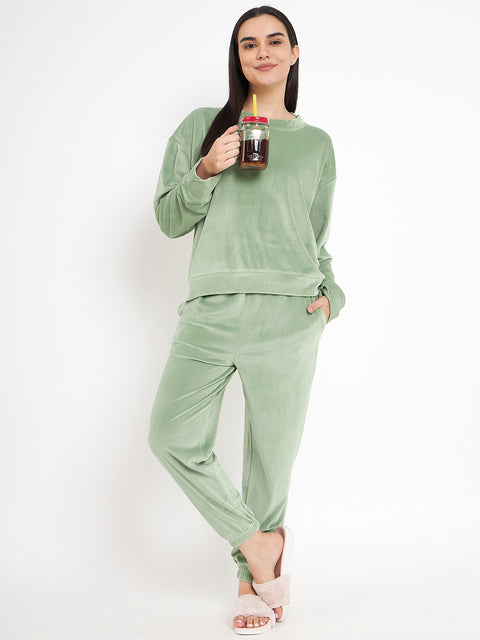 Women's Winter Full Sleeve Top and Jogger With 2 side pockets