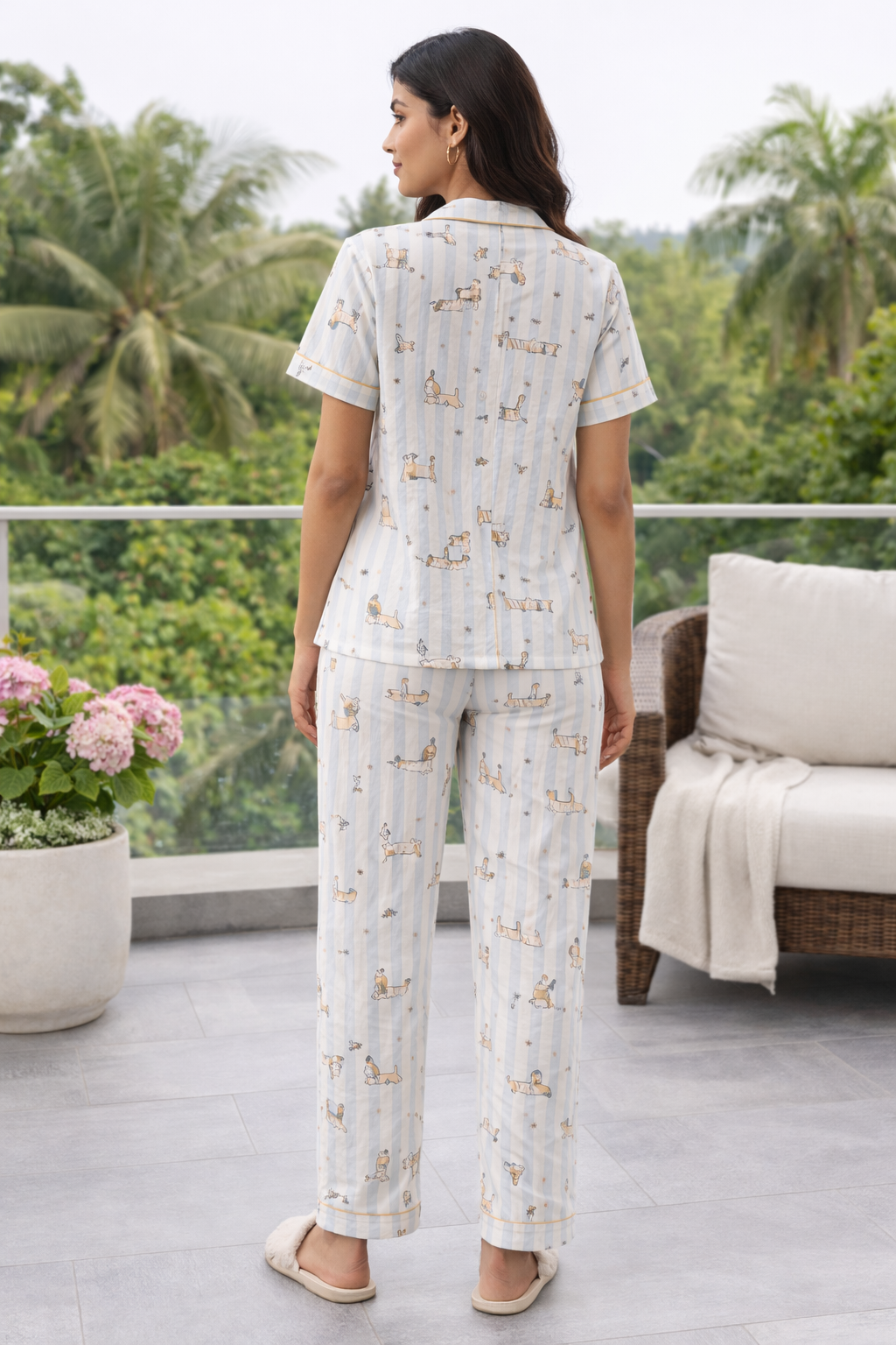 Women Cotton Night Suit Pyjama Set