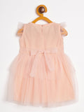 Peach Sequin Party Frock