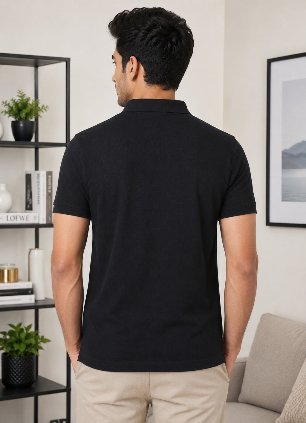 Men's Cotton Matte Polo Collar T-Shirt