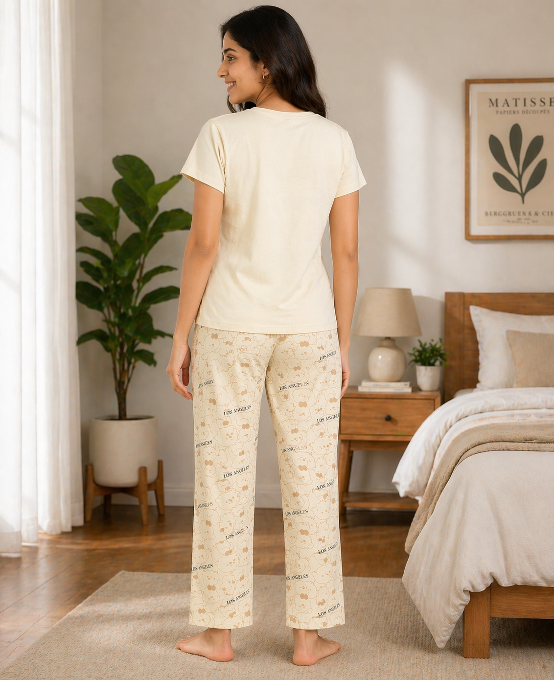 Women Soft Comfortable Night Suit Lounge Wear Pyjama Set for Daily Wear