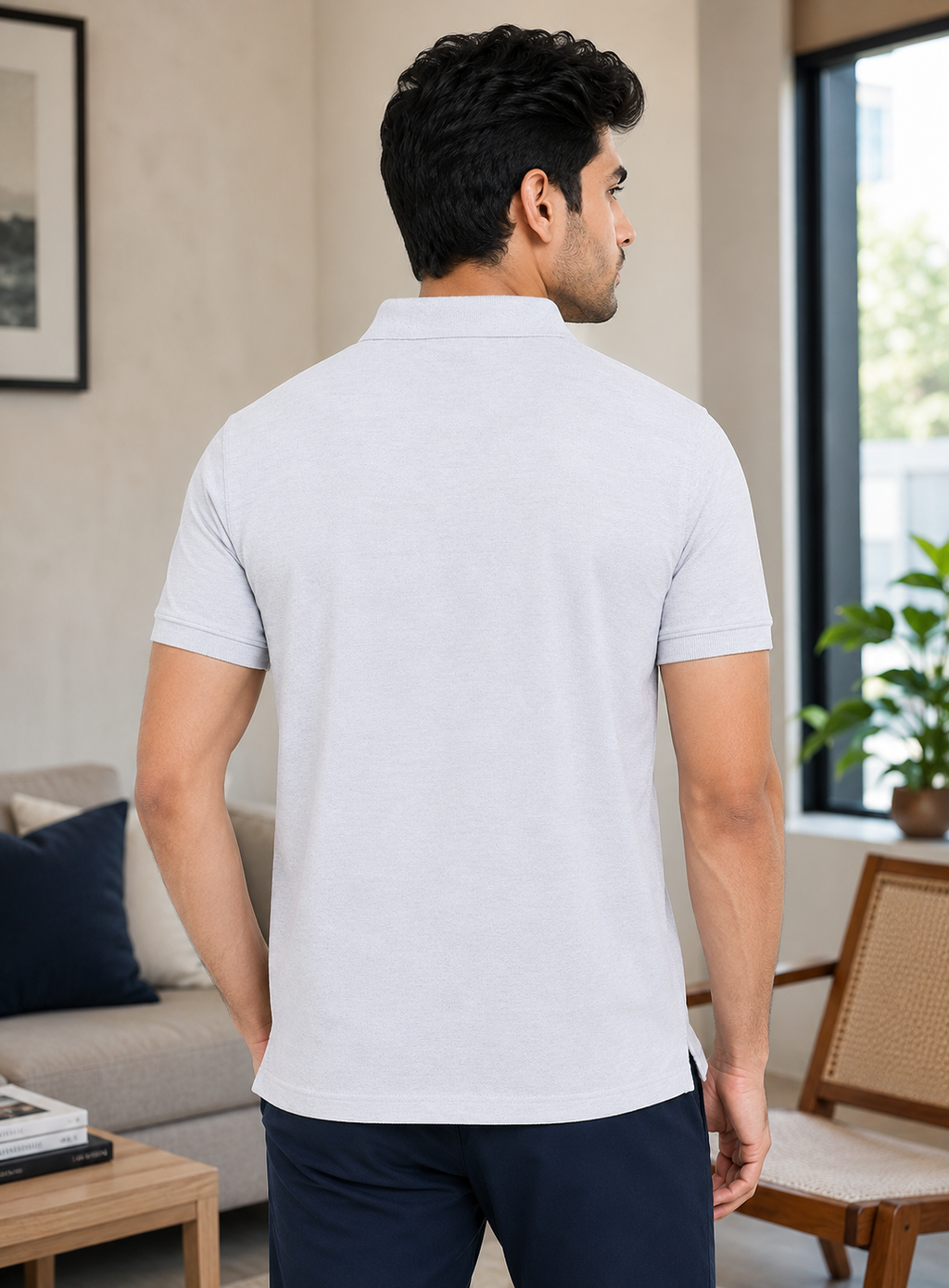 Men's Cotton Matte Polo Collar T-Shirt
