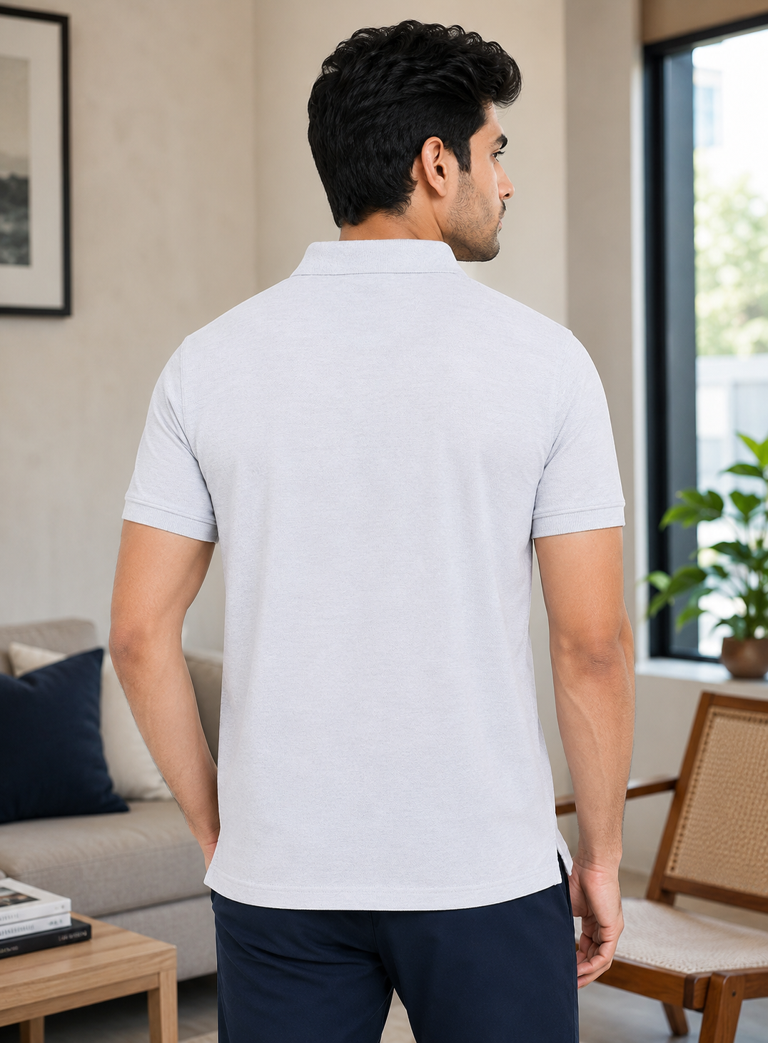 Men's Cotton Matte Polo Collar T-Shirt