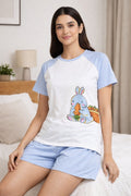 Camey Women’s Shorts Nightwear Set | Printed T-Shirt & Shorts | Soft Summer Sleepwear for Ladies & Girls