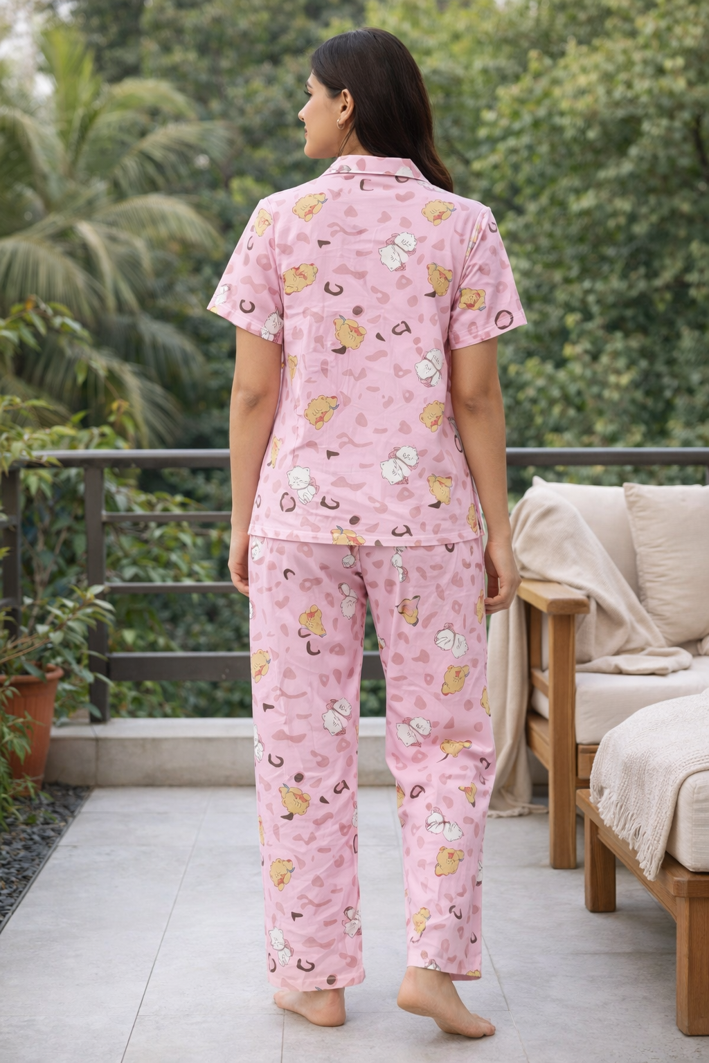 Women Cotton Night Suit Pyjama Set