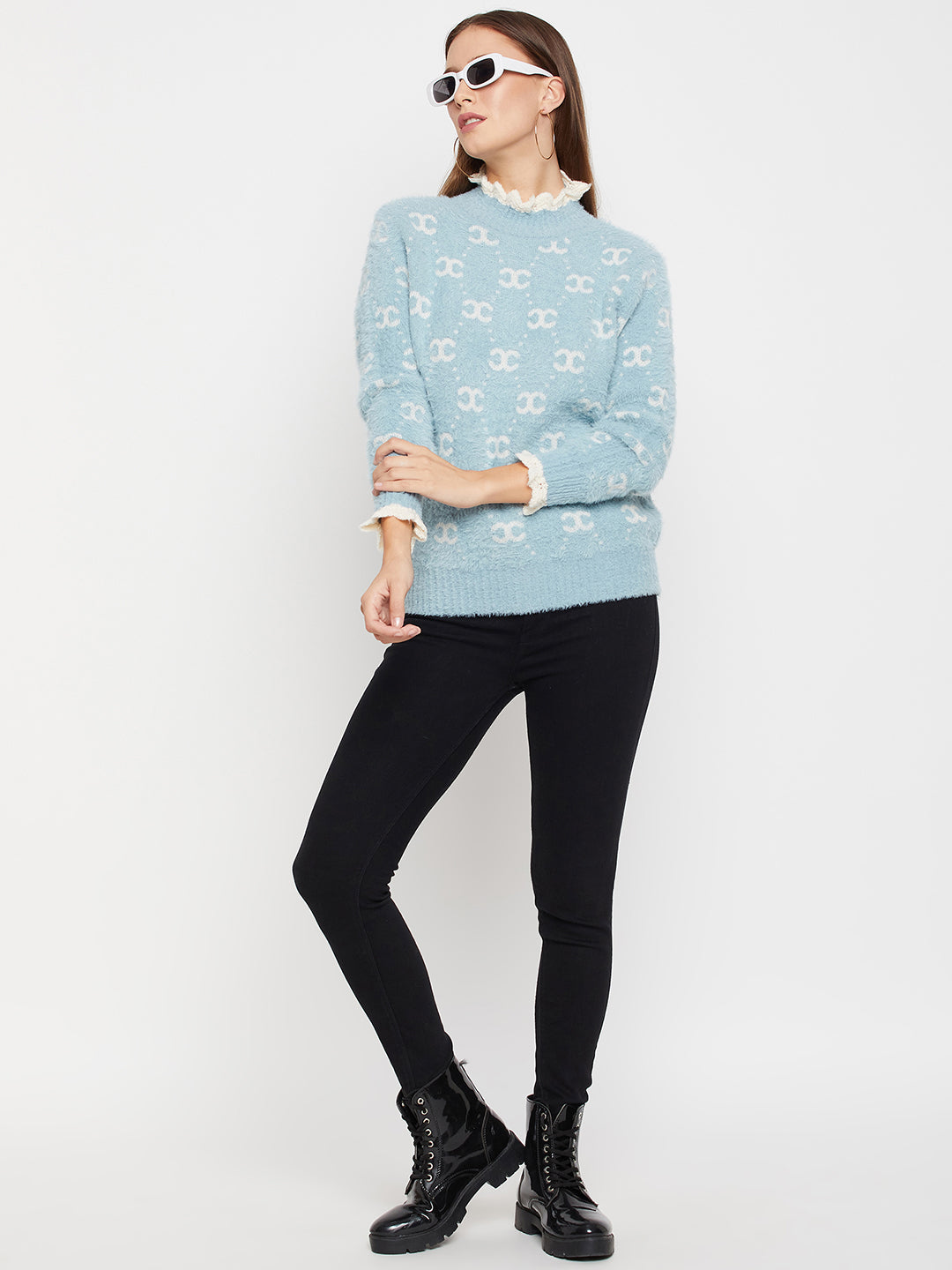 Women Woolen winter full sleeve high Neck top|Sweater