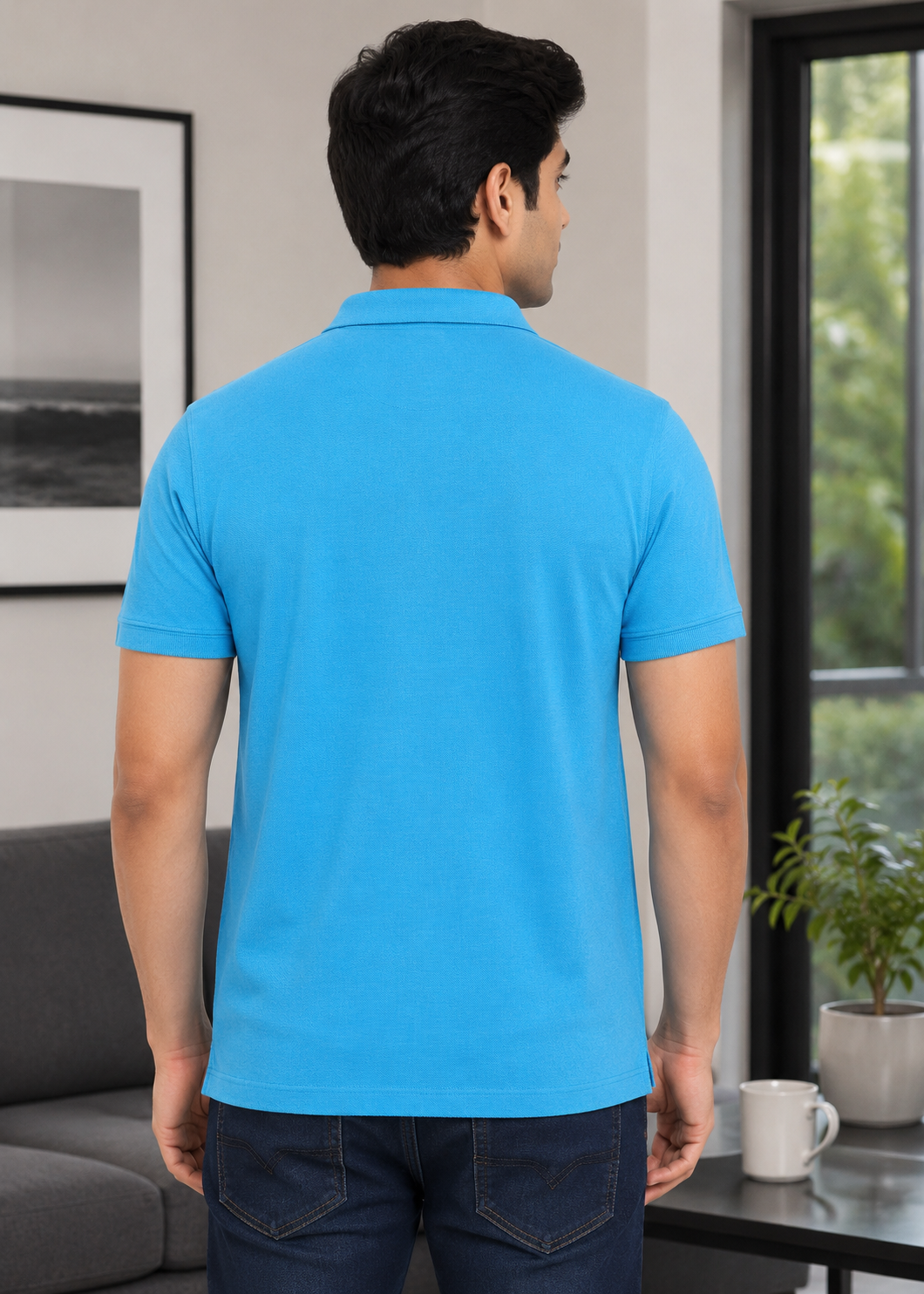 Men's Cotton Matte Polo Collar T-Shirt