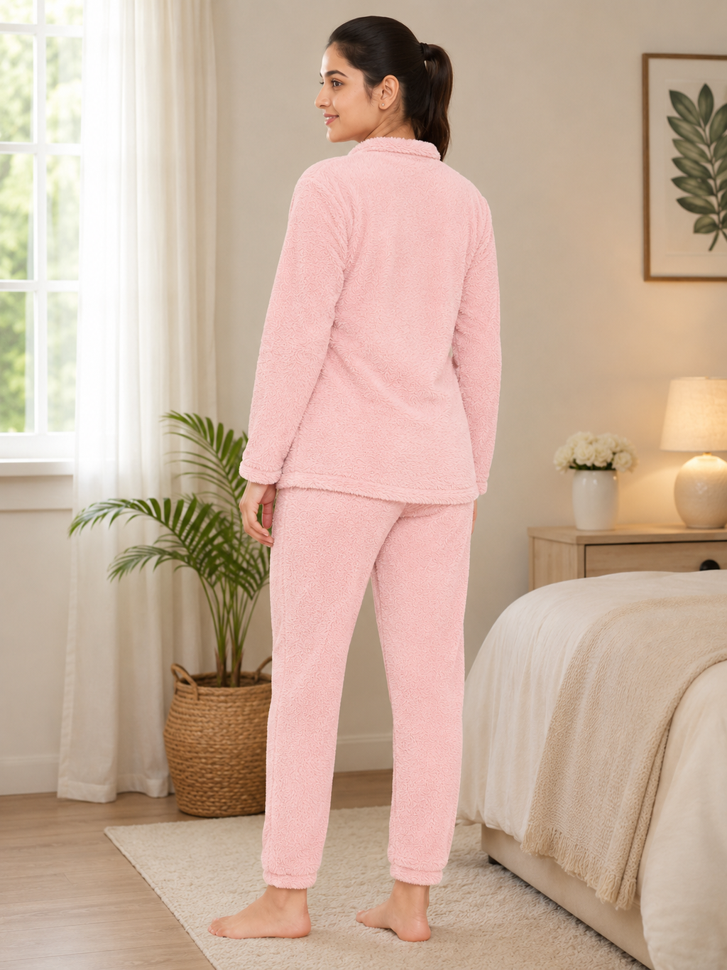 Camey Women Printed Winter Full Sleeve Top and Pajama Set