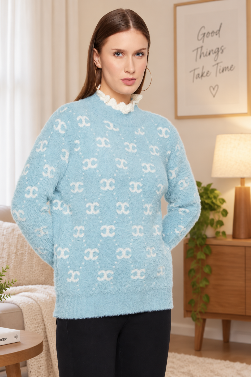Women Woolen winter full sleeve high Neck top|Sweater
