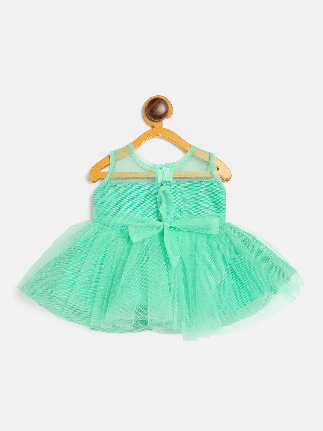 Baby Girl's Party Dress, Pink with Floral Appliques, Sleeveless