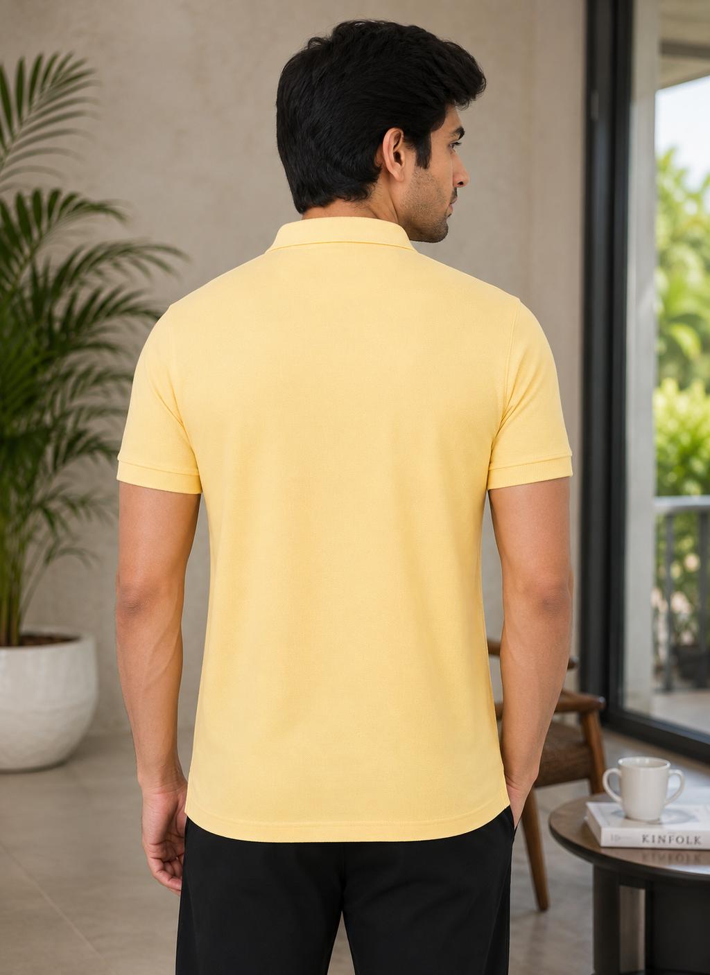 Men's Short Sleeve T-Shirts by Camey – Simple & Soft | Men's Cotton Matte Polo Collar T-Shirt