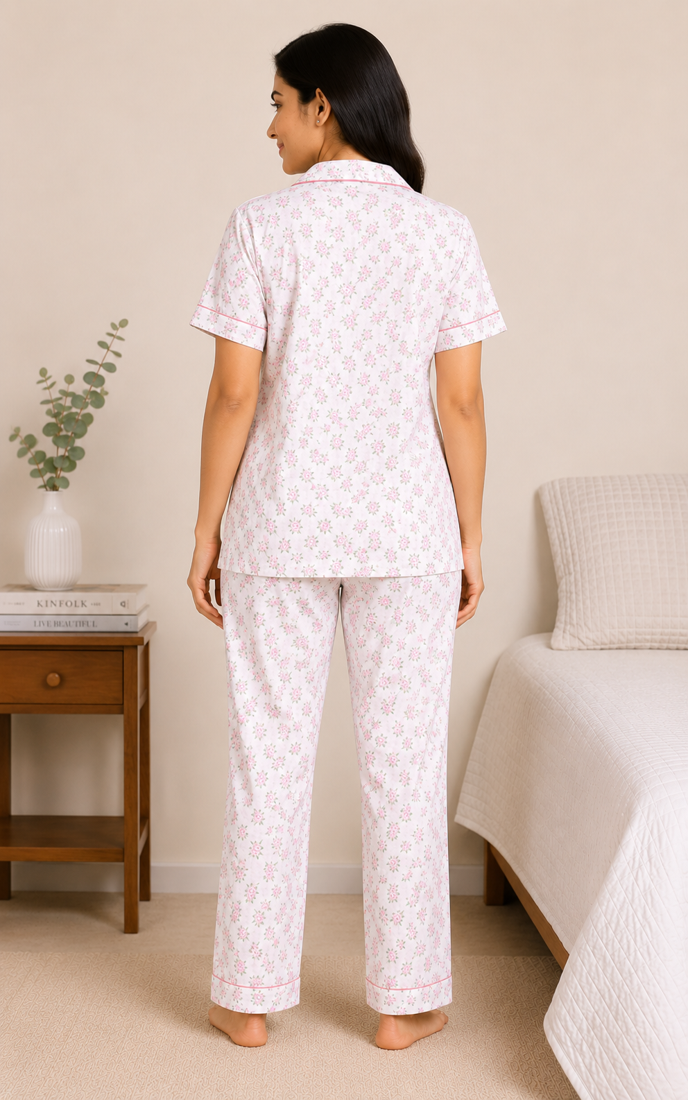 Women Night Suit | Women Sleepwear Set | Ladies Nightwear | Front Open Pyjama Set