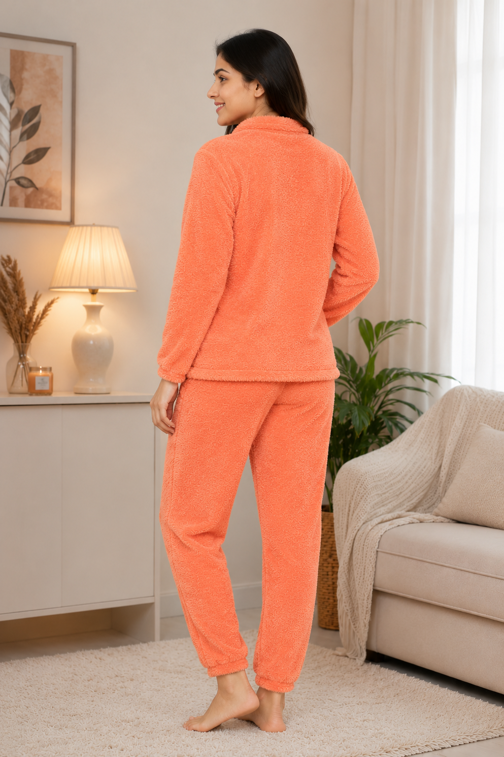 Camey Women Printed Winter Full Sleeve Top and Pajama Set