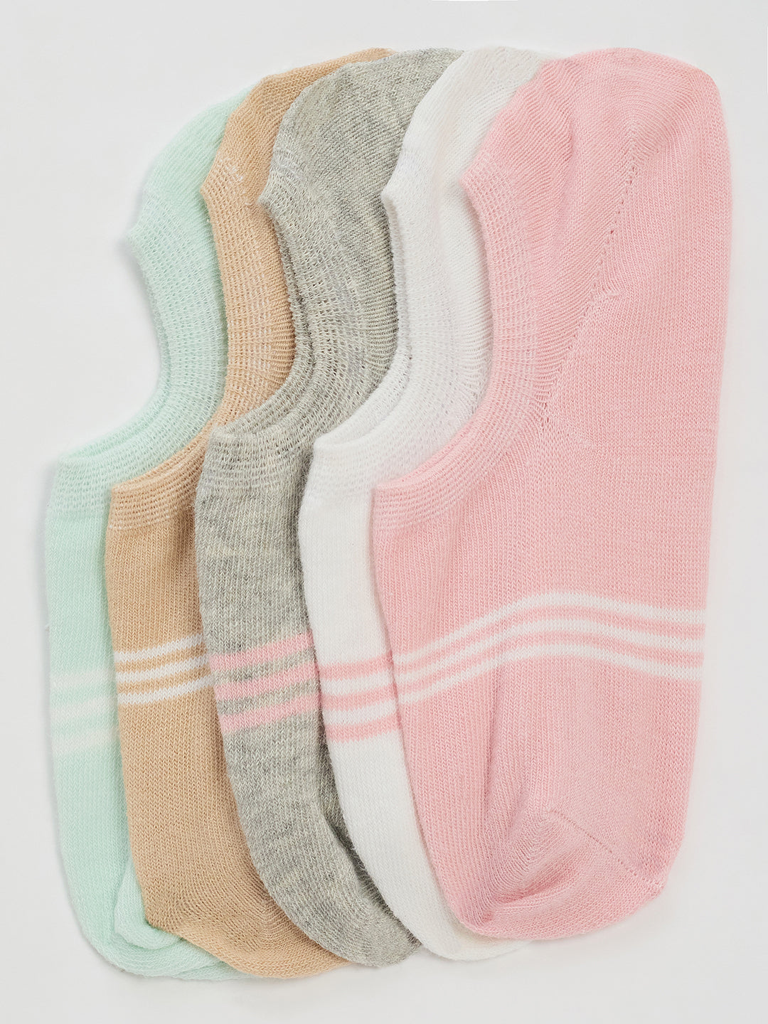 Women's No-Show Socks, Pack of 5