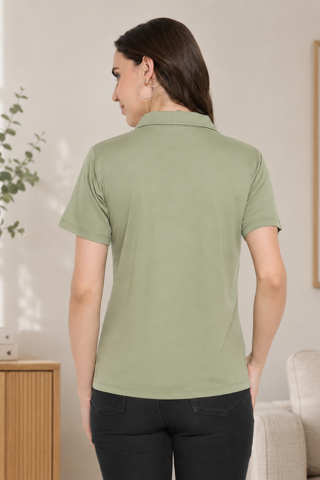 Buy Camey Casual T-Shirts for Women – Everyday Comfort | Women Classic Short Sleeve Polo T-Shirt, Collared Neck
