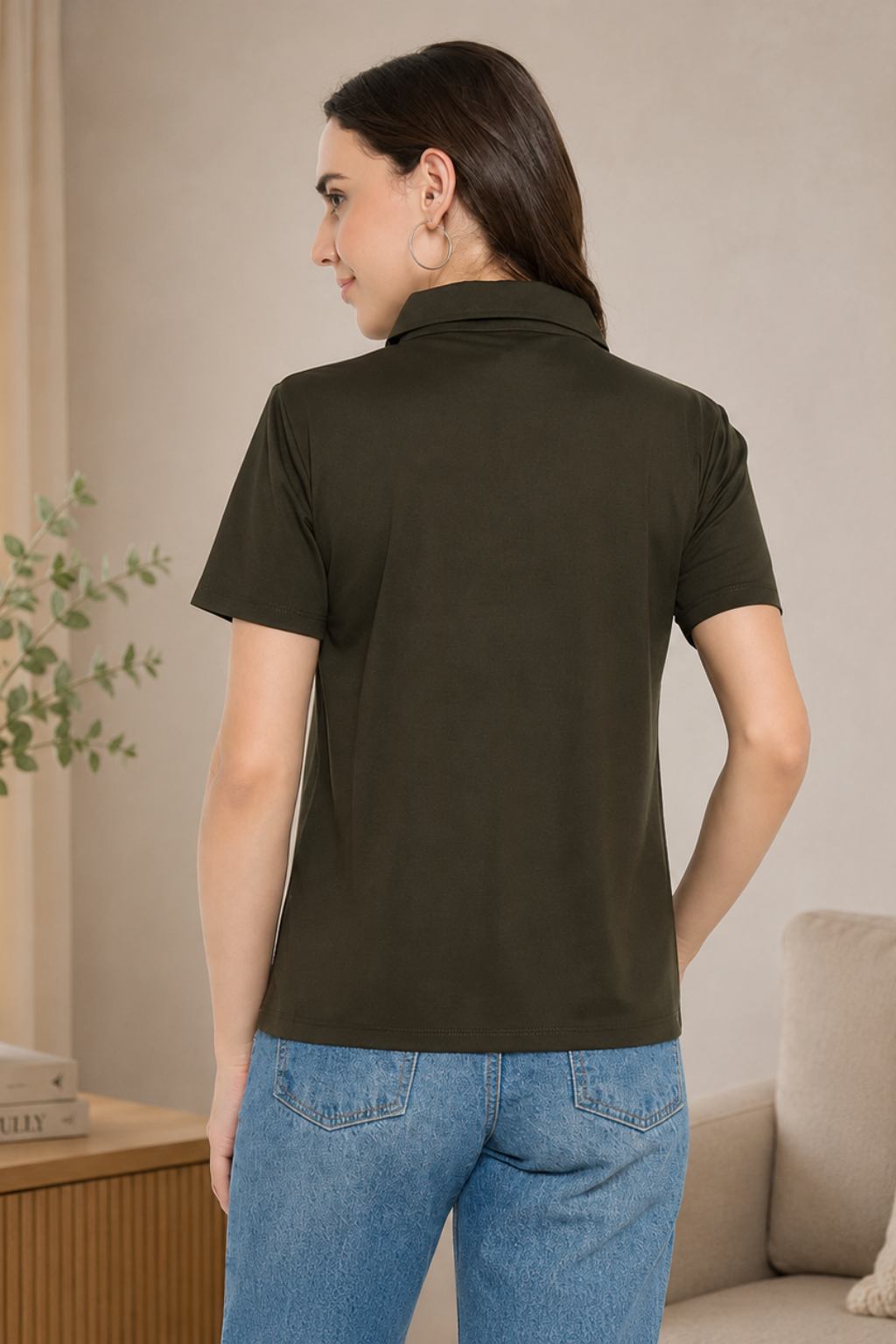 Camey Printed T-Shirts for Ladies – Fashion Meets Comfort | Women Classic Short Sleeve Polo T-Shirt, Collared Neck