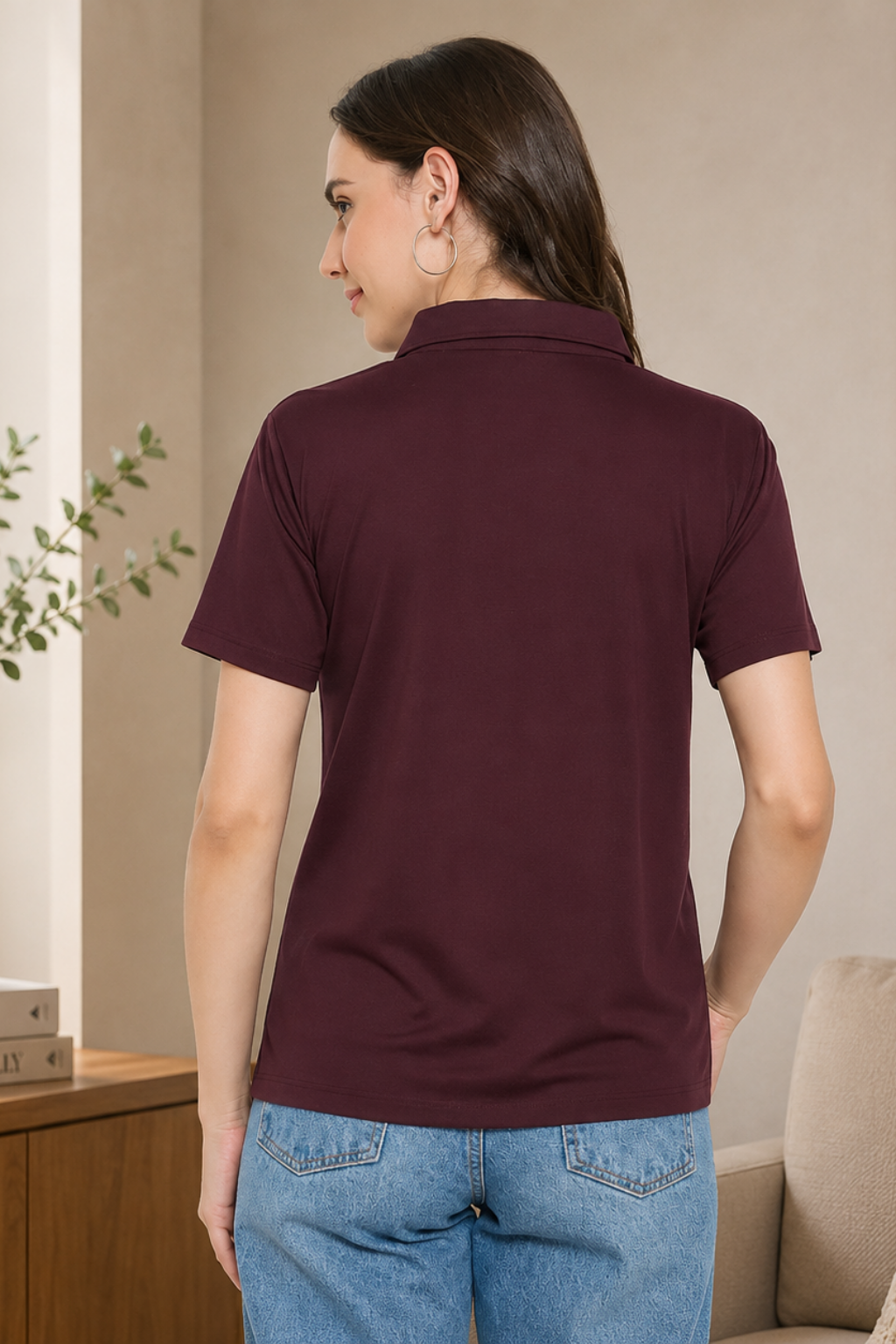 Shop Camey Women’s T-Shirts – Casual & Comfortable Fit | Women Classic Short Sleeve Polo T-Shirt, Collared Neck