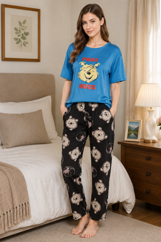 Print Me Pretty 3 Piece Set-Top, Pyjama & Shorts
