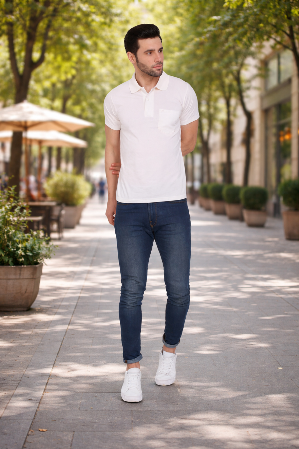 Camey Classic T-Shirts – Ideal Men's Wardrobe Essential | Mens Half Sleeve Plain Polo Tshirt