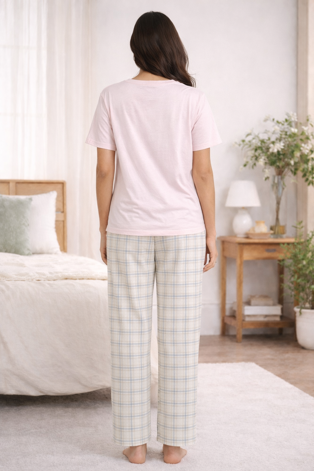 Women Night Suit Set – Soft Printed Sleepwear with Half Sleeves & Full Length Pyjama