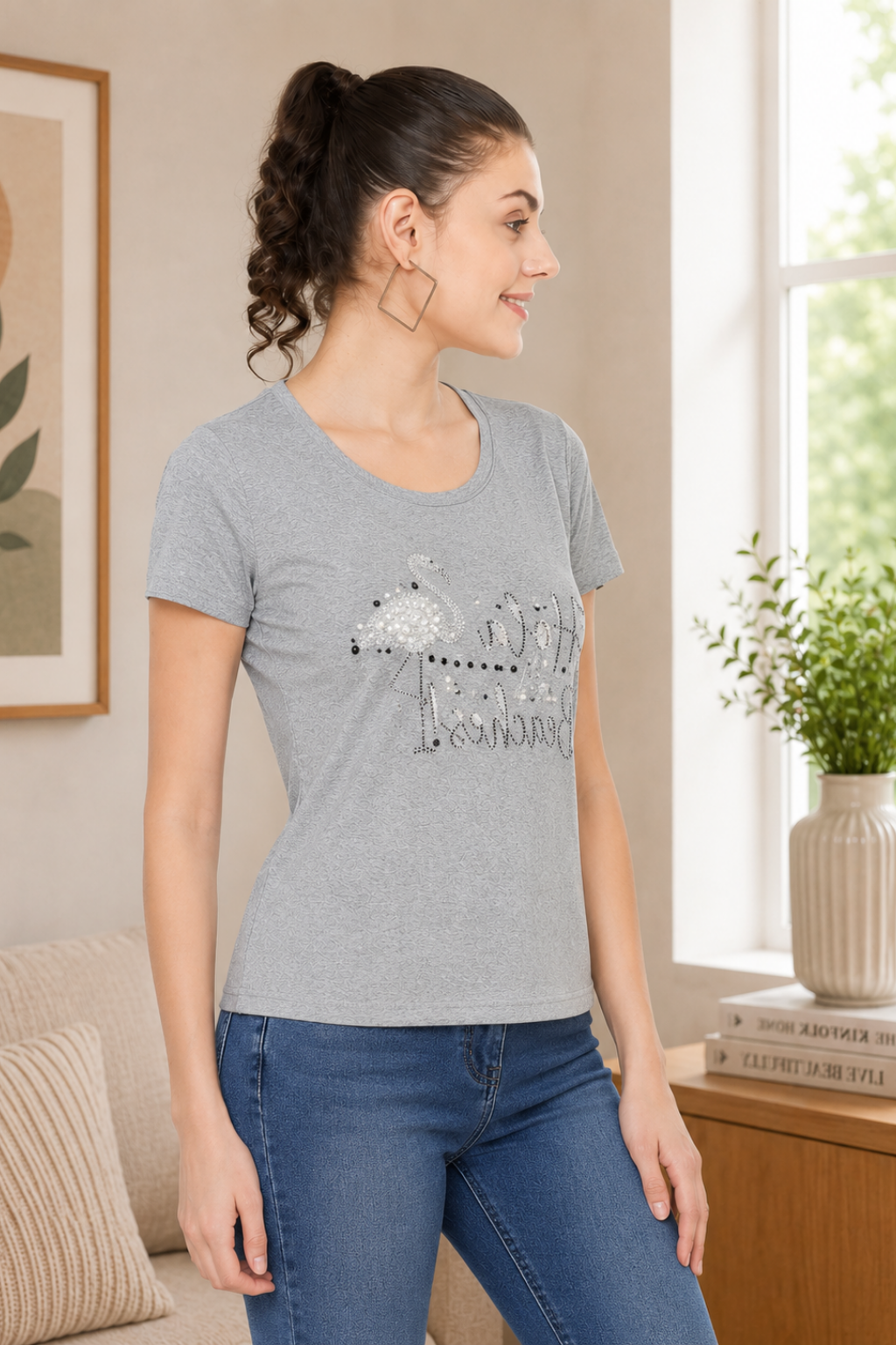 Women Casual Printed T-shirt