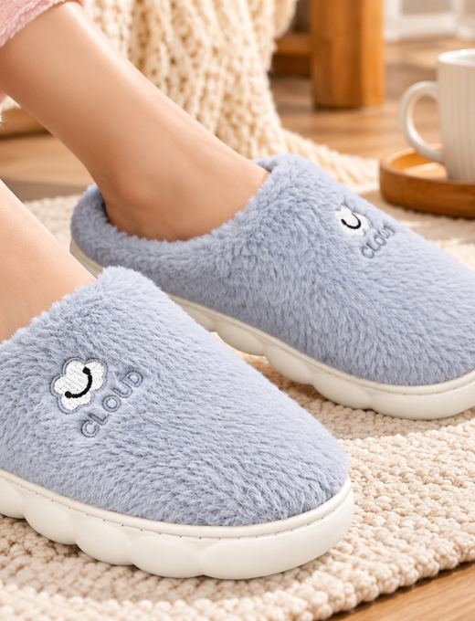 Camey Women’s Plush Indoor Slippers with Cute Prints | Soft Winter Home Slippers