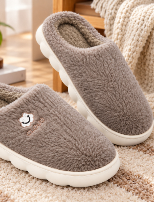 Camey Women’s Plush Indoor Slippers with Cute Prints | Soft Winter Home Slippers