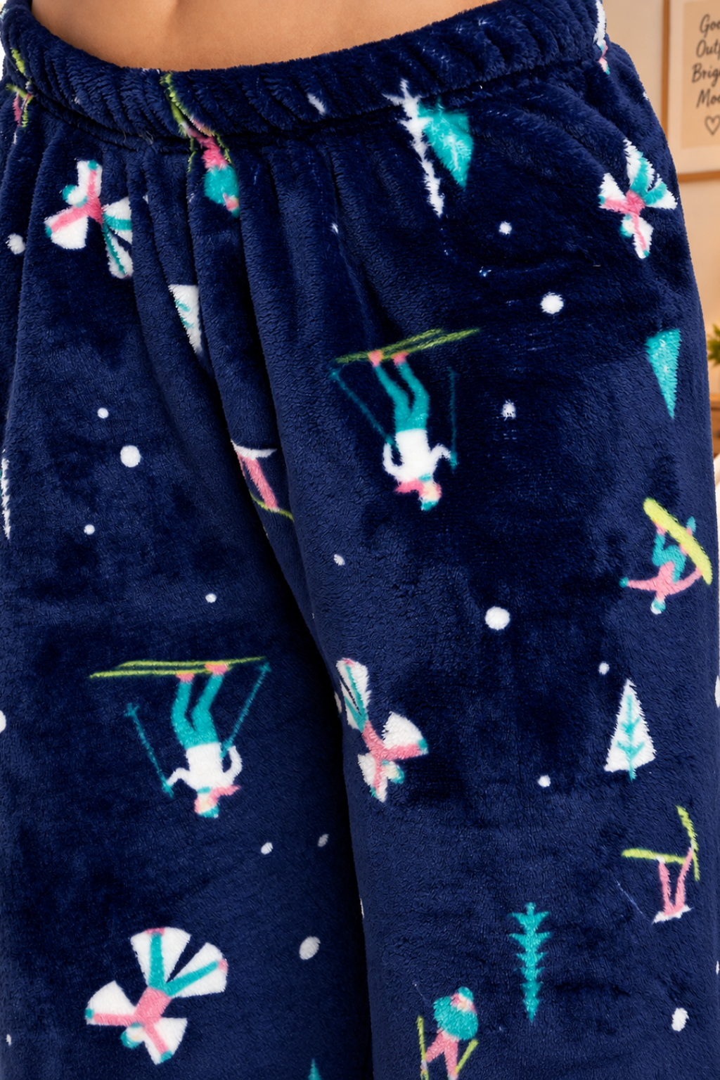 Women's Winter Full Sleeve Top and Pajama Pants Regular Fit Night Suit Round Neck Top and Pyjama Set Ladies Night Dress