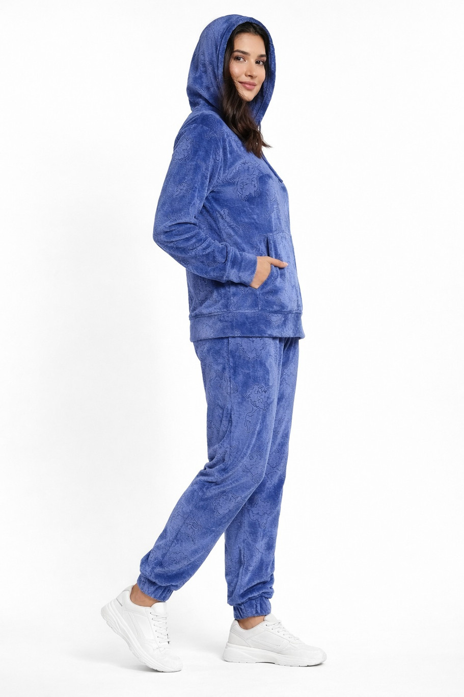 Camey Comfortable Women Winter Night Suit Set with Pocket