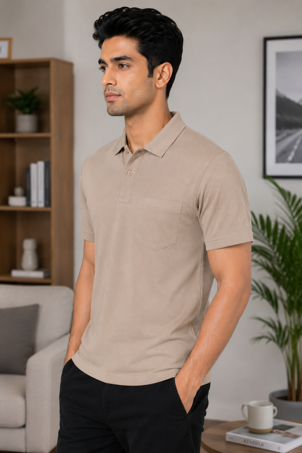 Men's Polo T-Shirt | Regular Fit Matty Fabric | Half Sleeve Collar Neck Casual Polo Tee with Chest Pocket | T-Shirt for Men