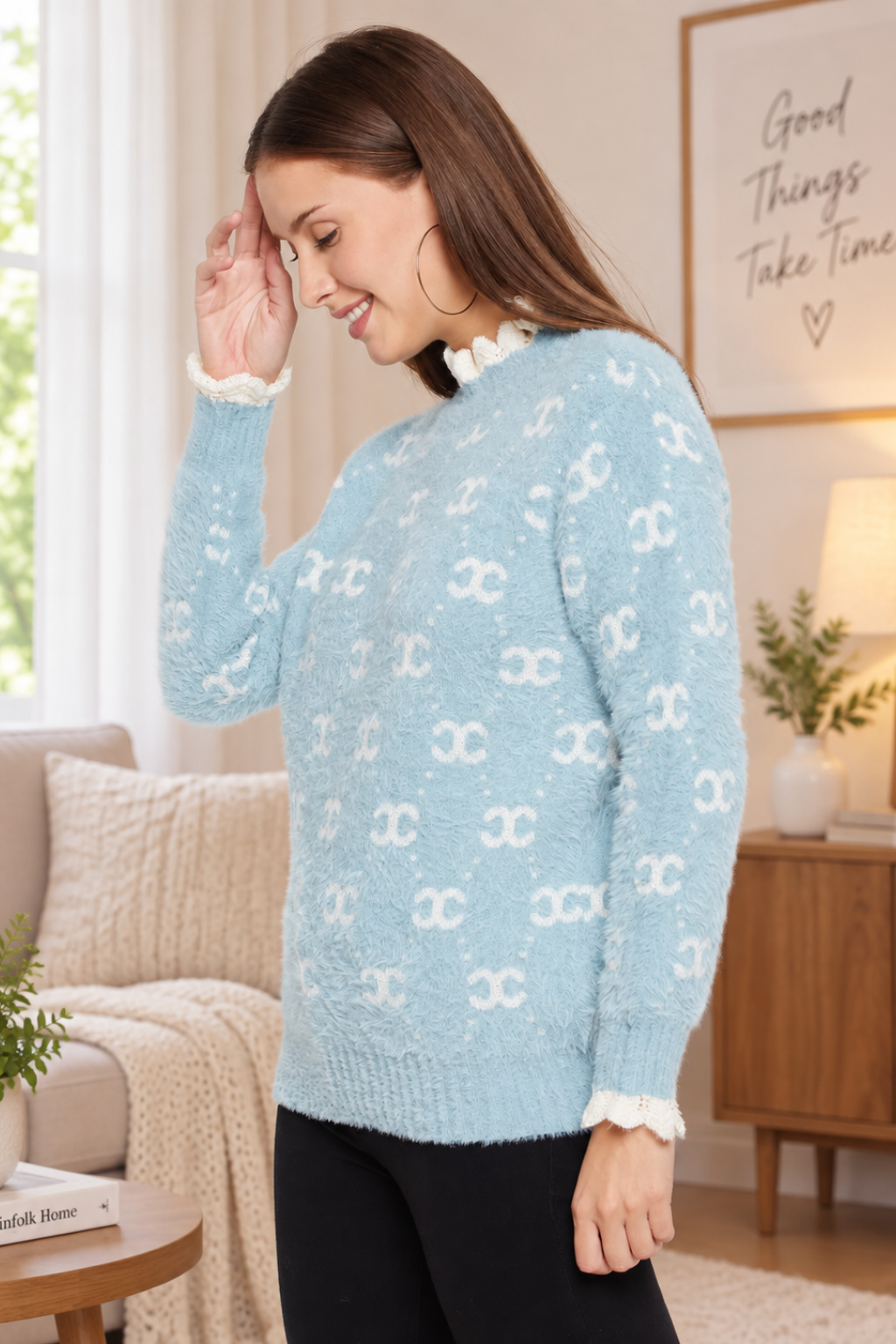 Women Woolen winter full sleeve high Neck top|Sweater