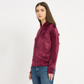 Women’s Floral Textured Zip-Up Hooded Sweatshirt