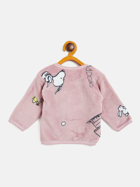 Infant Cotton Full Sleeves Front Open Sweatshirt with Pant Set