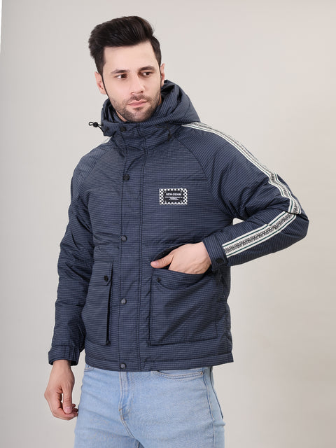 Airforce Stand Collar with hood Puffer Jacket