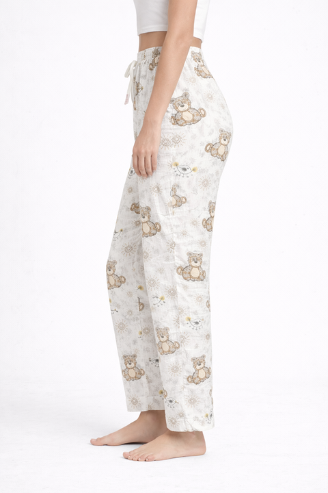 Camey Women's Printed Pyjama Pants, Floral Pattern, Sleepwear