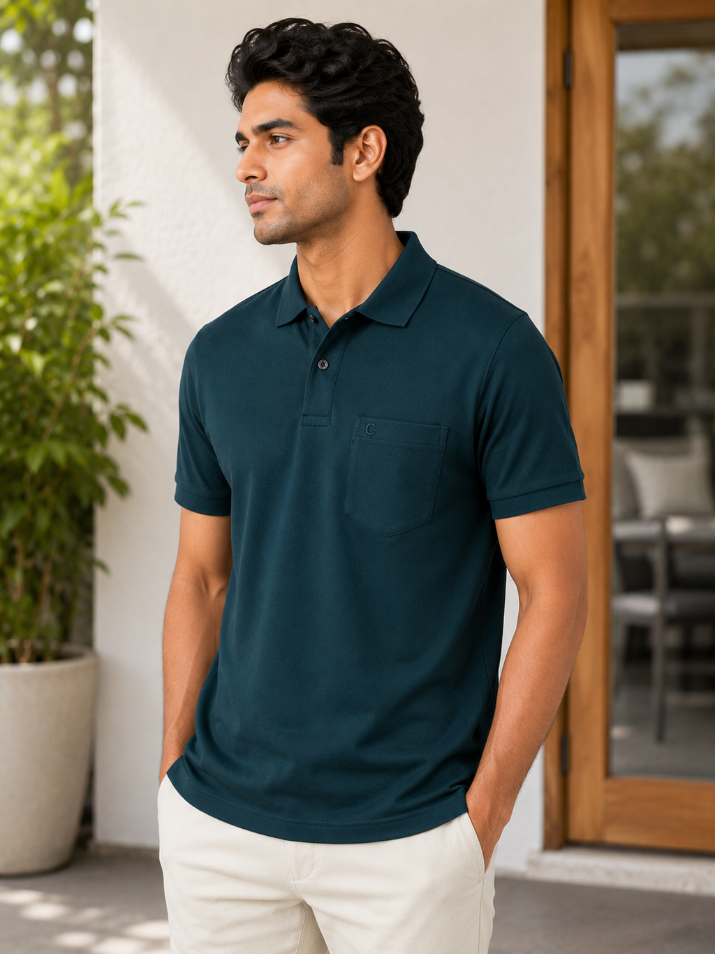 Men's Polo T-Shirt | Regular Fit Matty Fabric | Half Sleeve Collar Neck Casual Polo Tee with Chest Pocket | T-Shirt for Men