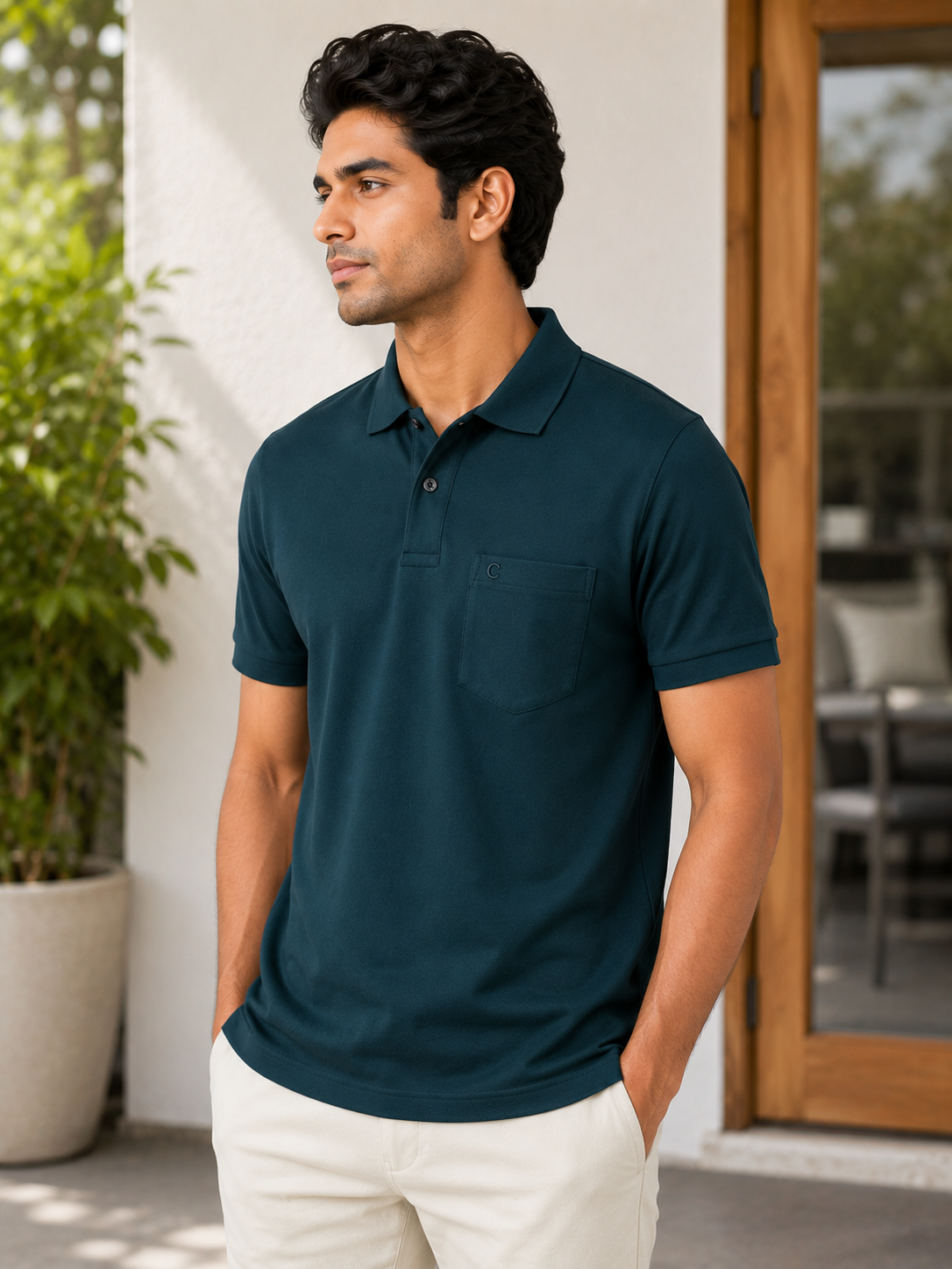 Men's Polo T-Shirt | Regular Fit Matty Fabric | Half Sleeve Collar Neck Casual Polo Tee with Chest Pocket | T-Shirt for Men