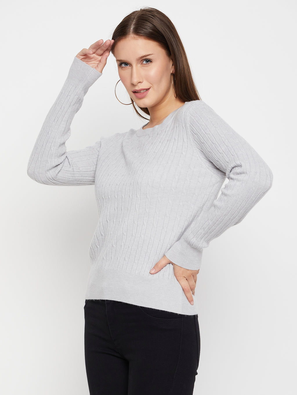 Women Woolen winter full sleeve Round Neck top|Sweater