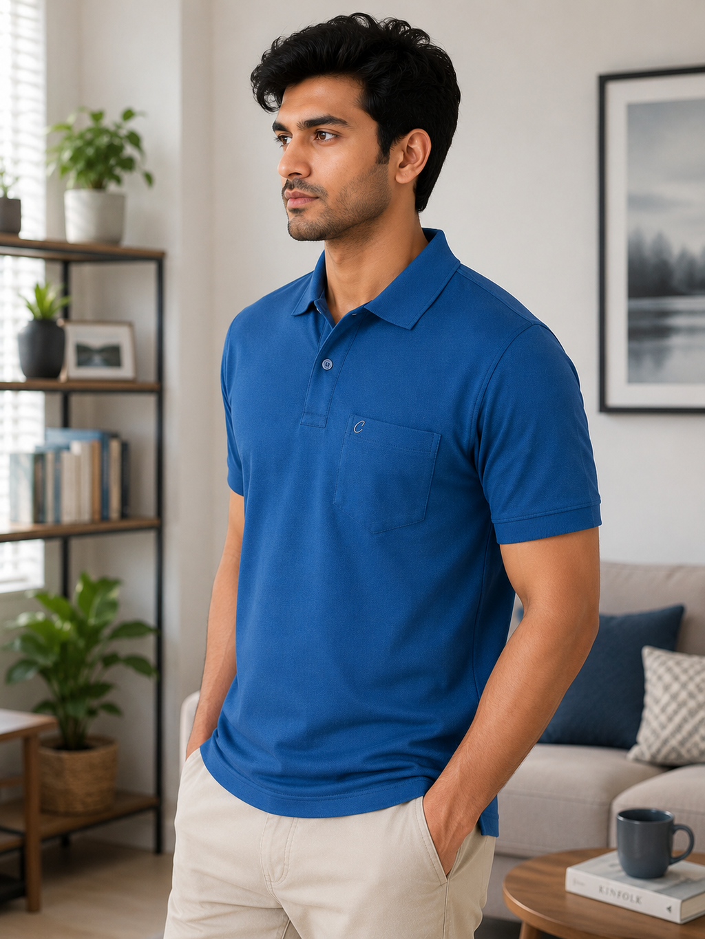 Men's Polo T-Shirt | Regular Fit Matty Fabric | Half Sleeve Collar Neck Casual Polo Tee with Chest Pocket | T-Shirt for Men  &nbsp;