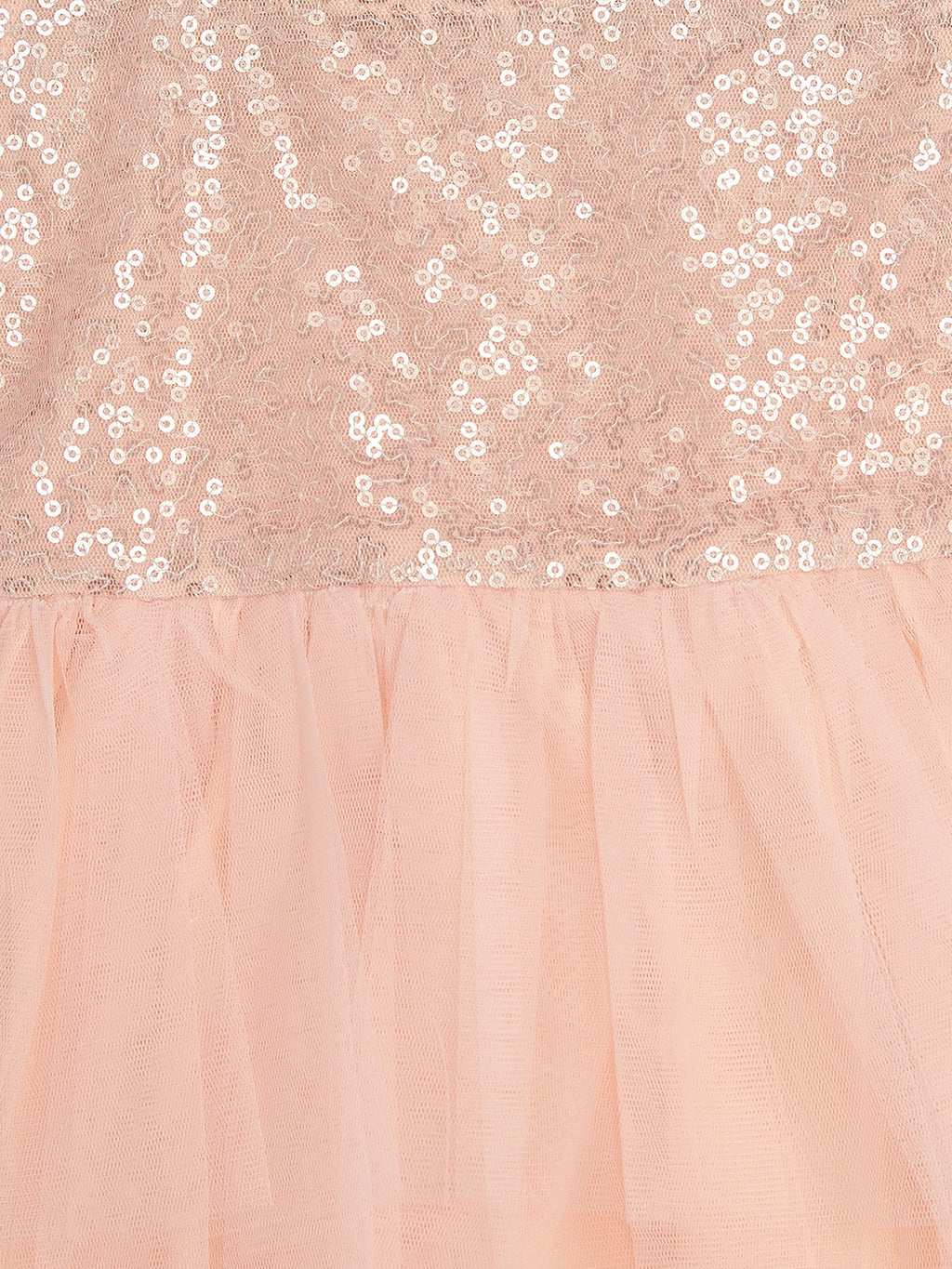 Peach Sequin Party Frock