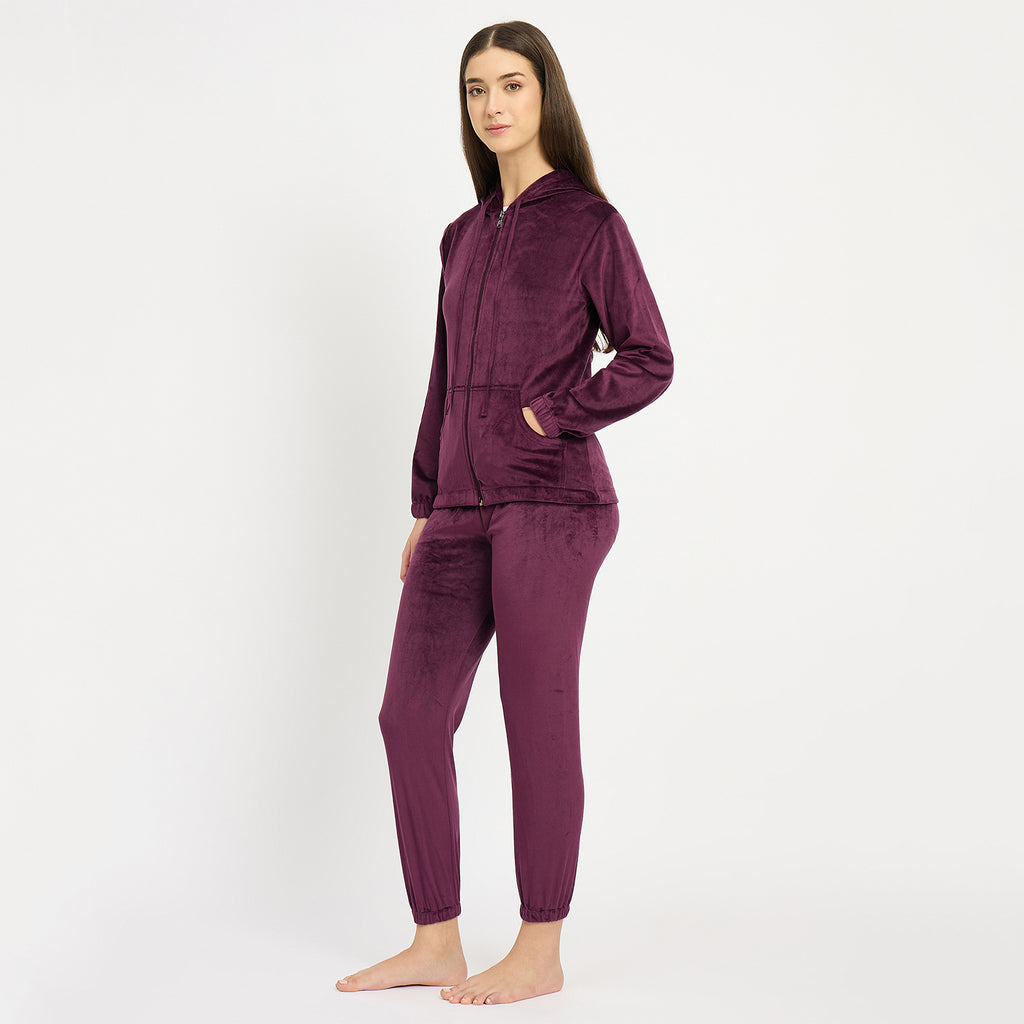 Women’s Full Sleeve Hooded Nightsuit Set